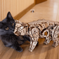 Mechanische Katzen | Eco-Wood-Art | Weiß oder Schwarz